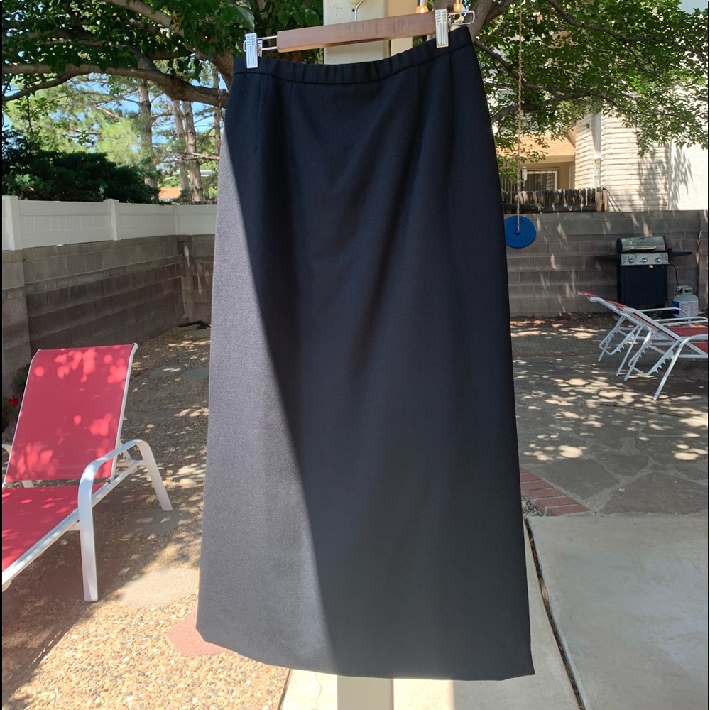Vintage Pendleton maxi 100% virgin wool black skirt size 8